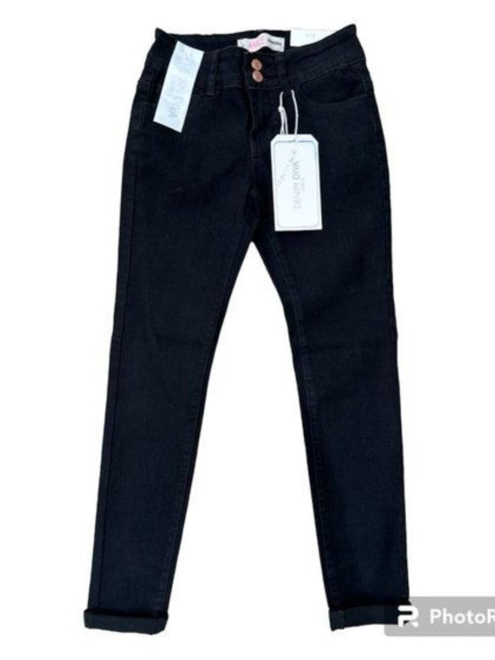 Denim Diva Girl's Skinny Ankle Jeans - NWT Black Size 12